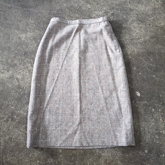 Vintage 70s Stonefield Tweed Blazer Skirt Suit Womens S Tan 2 Piece Jacket Coat - Picture 6 of 16